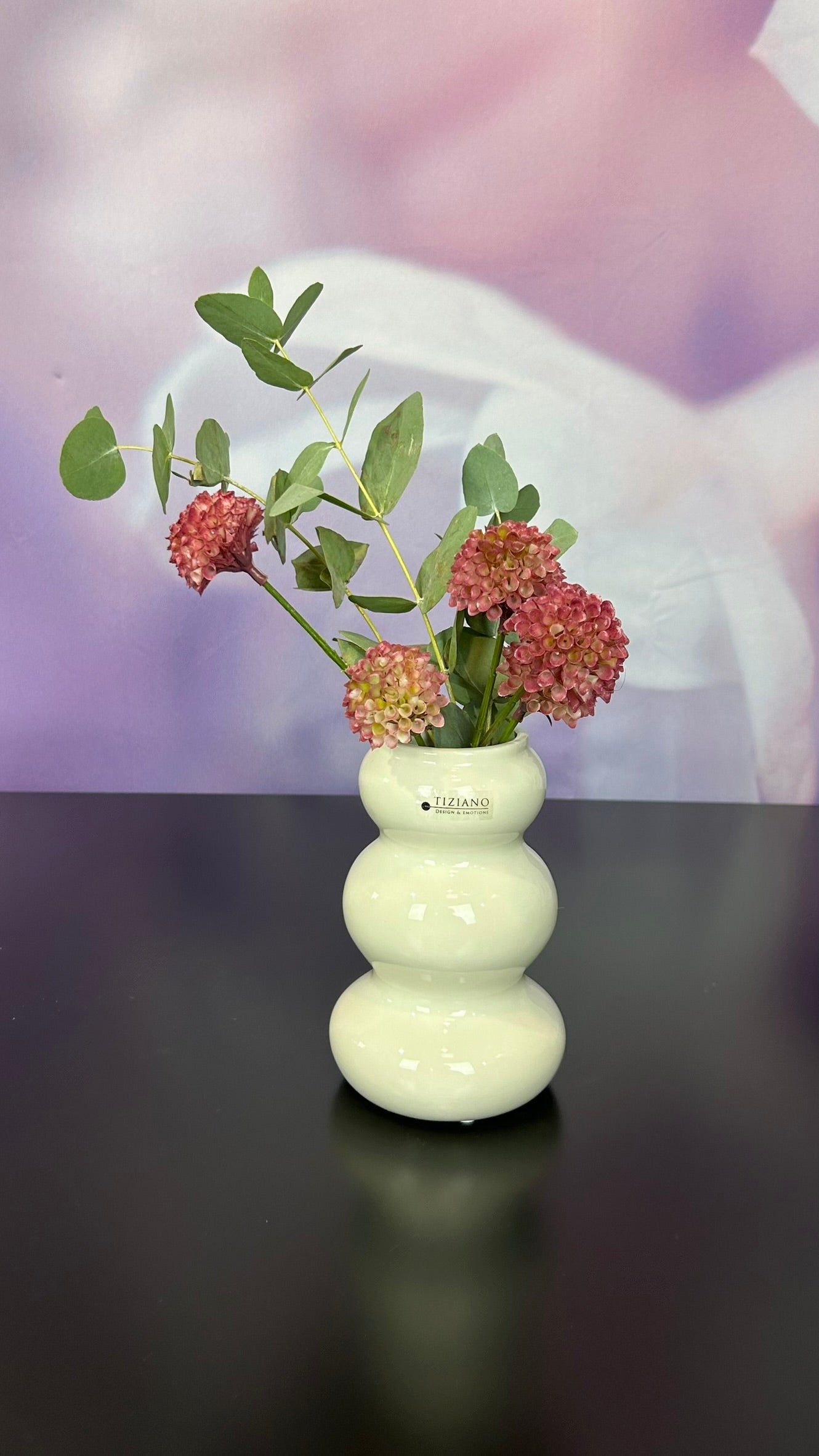 Vase Ronda creme-weiß