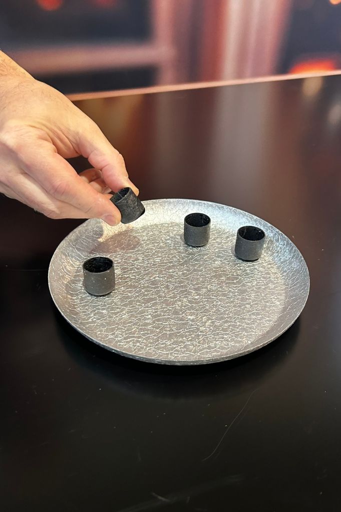 Kerzentüllen magnetisch Magnetteller silber
