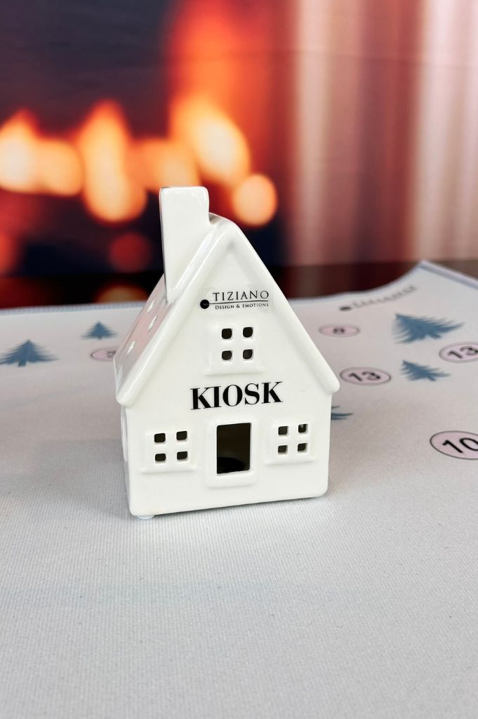 D18 Deko Kiosk Presina 12cm creme-weiß