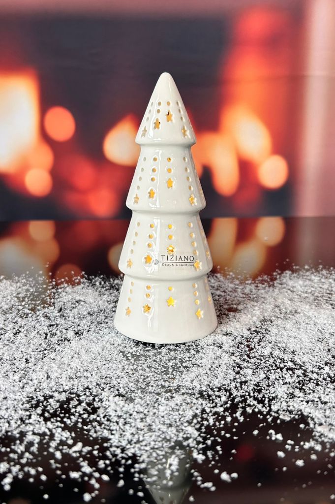 D3 Dekobaum Riolo LED 17cm creme-weiß