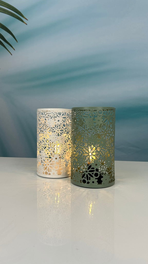 Tischlicht Metall Fiori LED creme oder grün