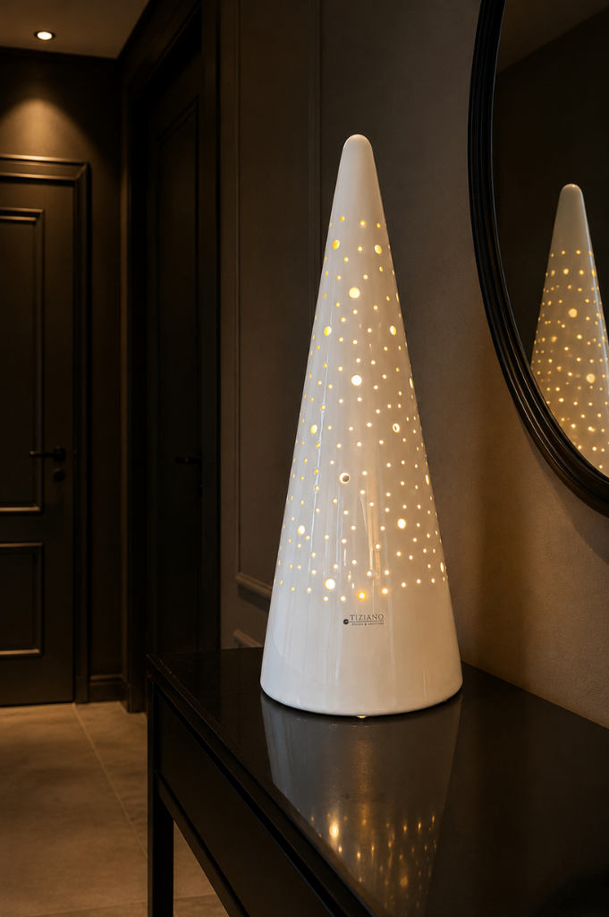 Lampe Losone weiß creme