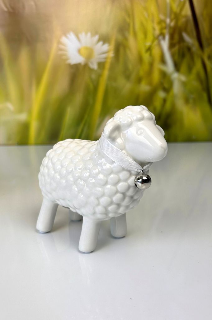 Deko Schaf Lana stehend creme-weiß