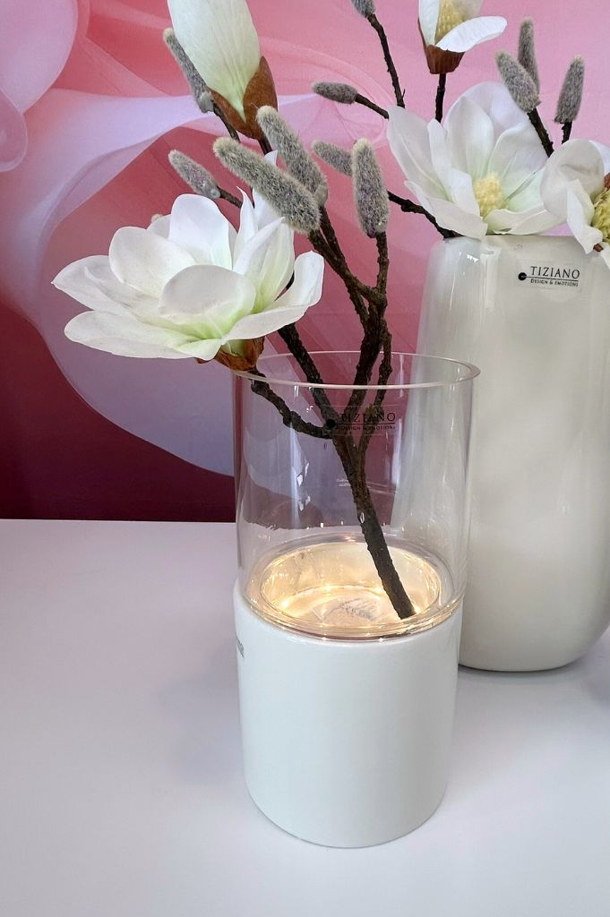 Dekoset M Windlicht Laterna und Vase Brezone mit Magnolie