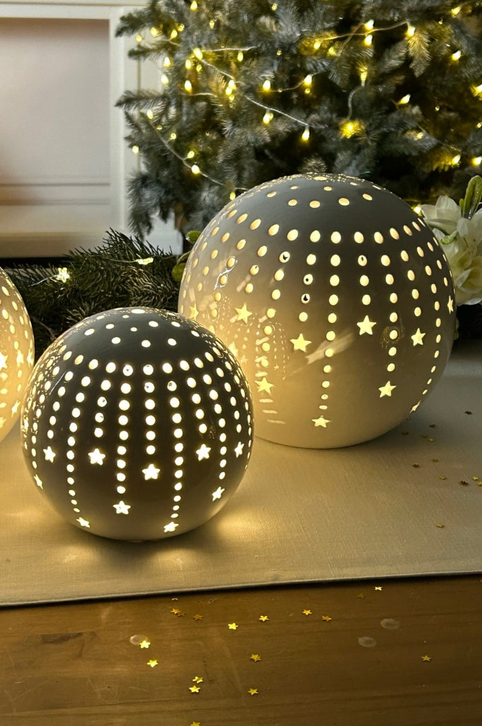 Lichtkugel Calante Stern LED creme-weiß