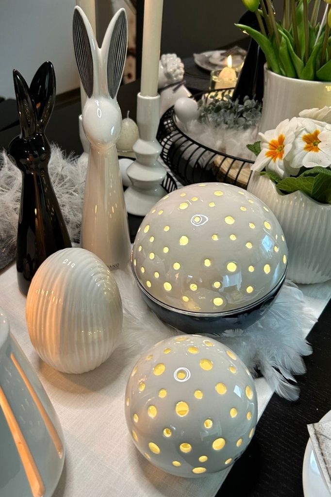 Lichtkugel Padova schwarz-weiss