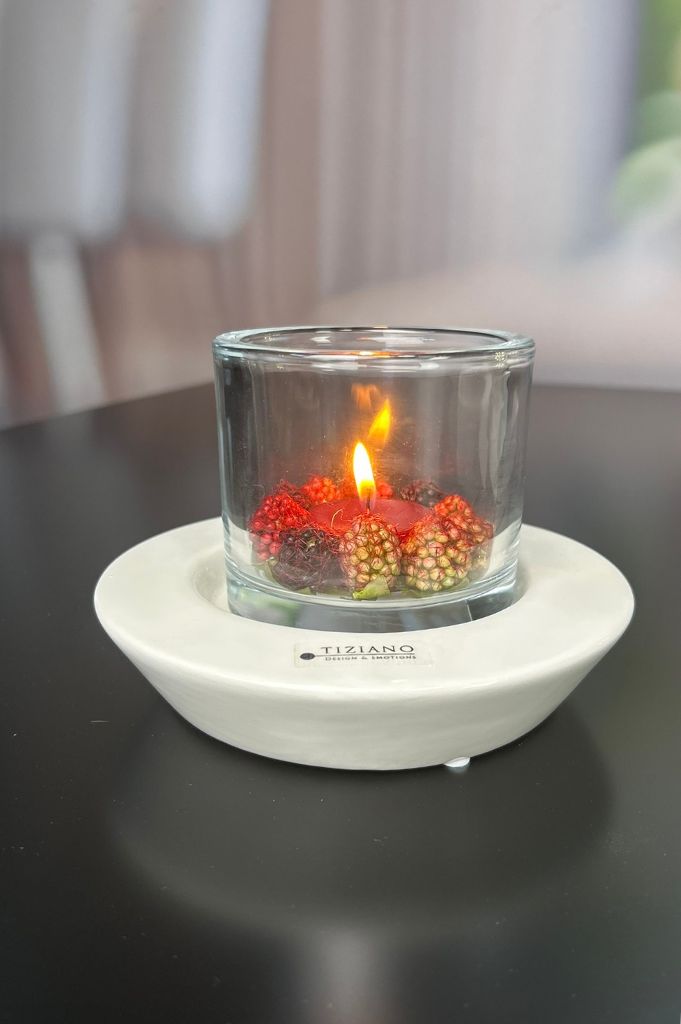 Windlicht Lini 16cm in 2 Varianten creme-weiß