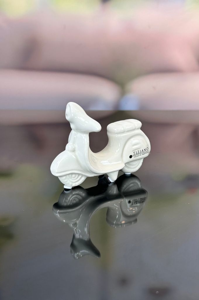 J12 Deko Vespa Loreo 13cm creme-weiß