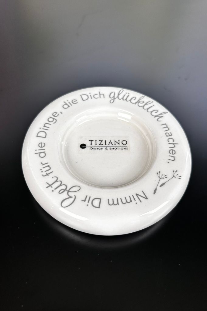 Dekolicht Lumina 10cm mit Schrift Nimm Dir Zeit...+Visco