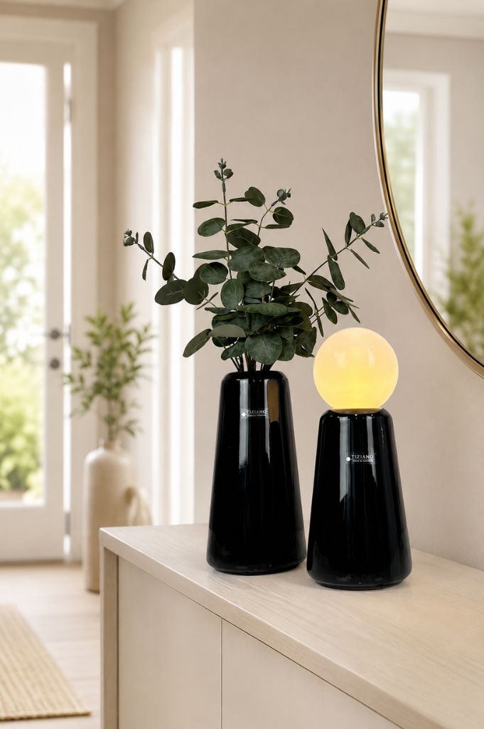 Lampe Luminara mit LED Birne schwarz