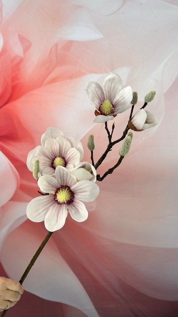 Magnolienzweig real touch rosas 44cm