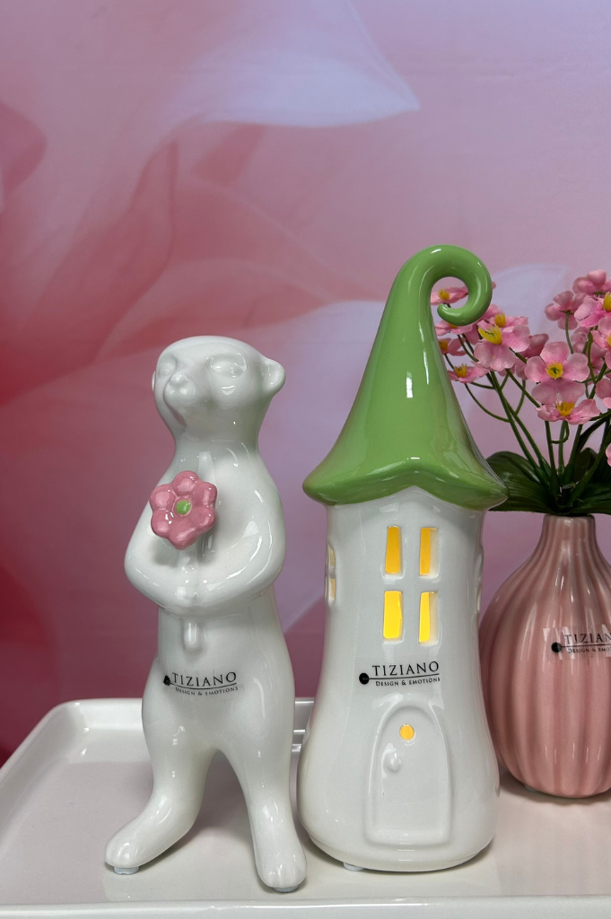 Dekoset Sendina mit Oskar und Vasen Prisma mit Haus Malva