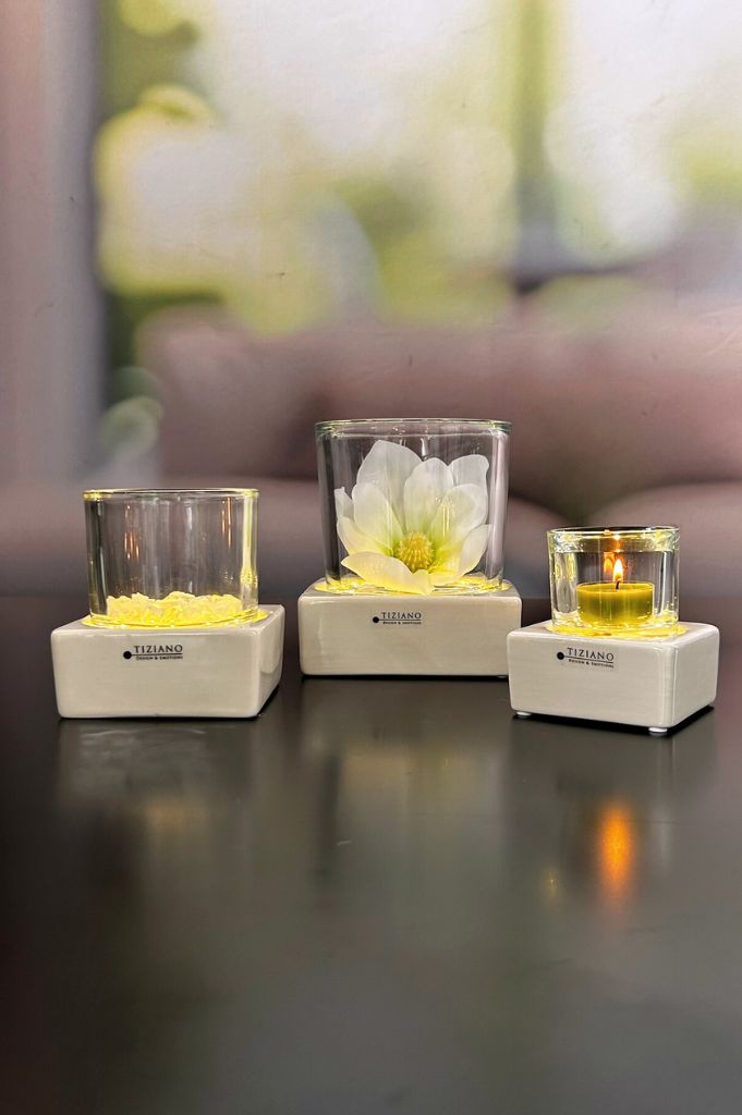 Tischlicht Mantova LED weiß-creme