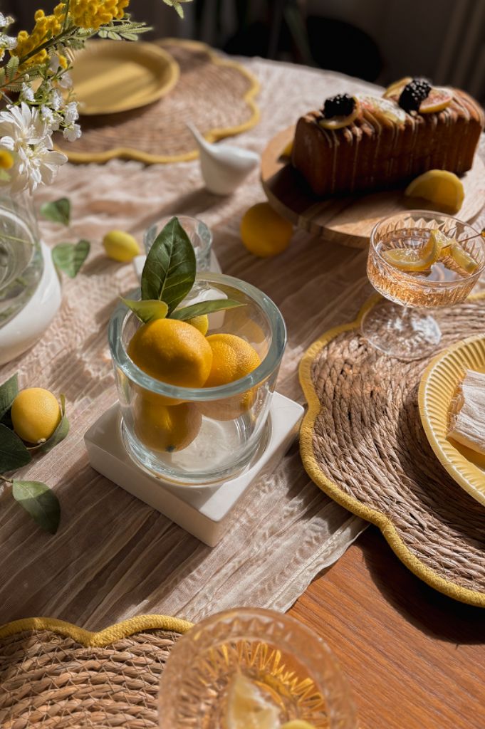 Tischlicht Mantova creme mit Glas