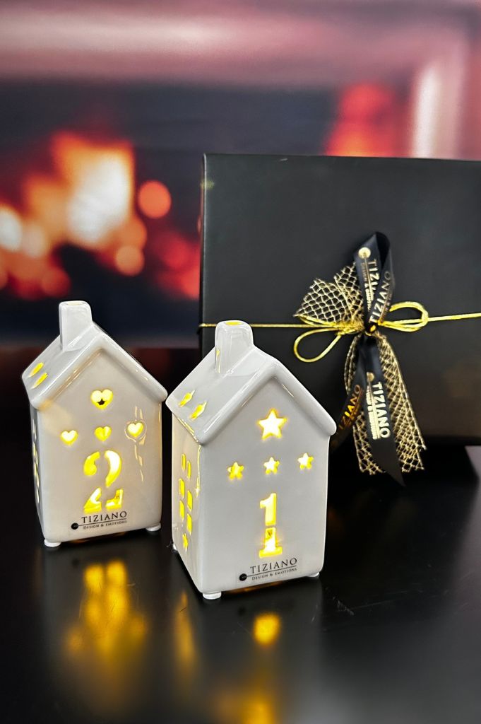 Adventsset 4er Haus Marana LED im Geschenkkarton