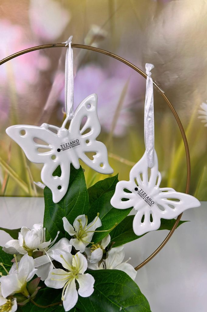 Hänger Schmetterling Marilin creme-weiß