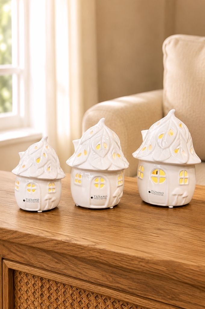 Deko Haus Marisa LED creme-weiß