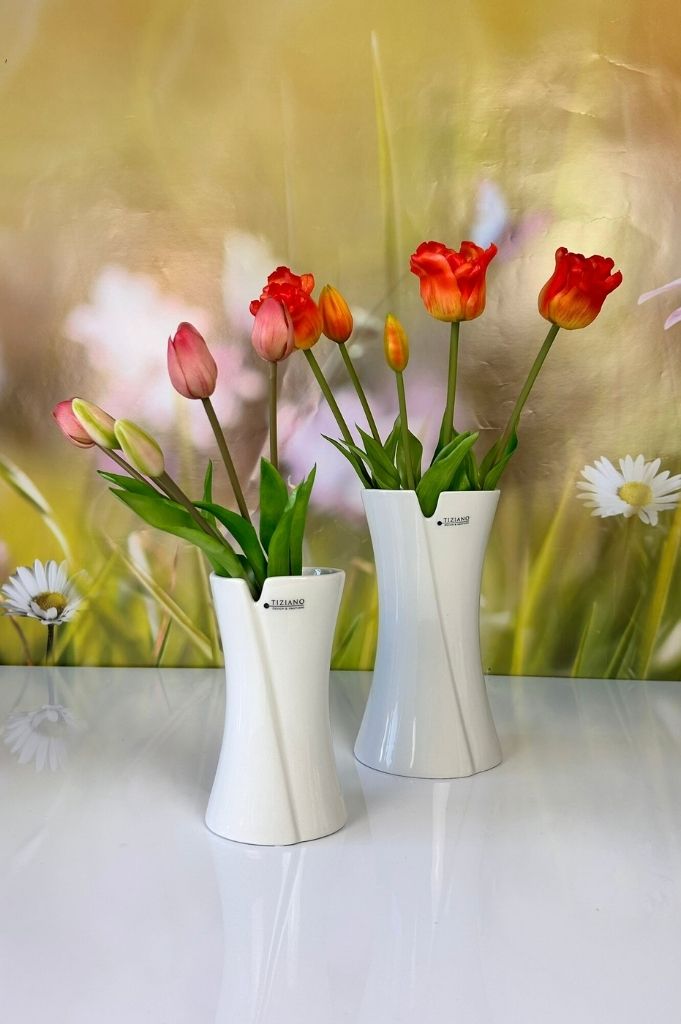 Vase Mondavio creme-weiß