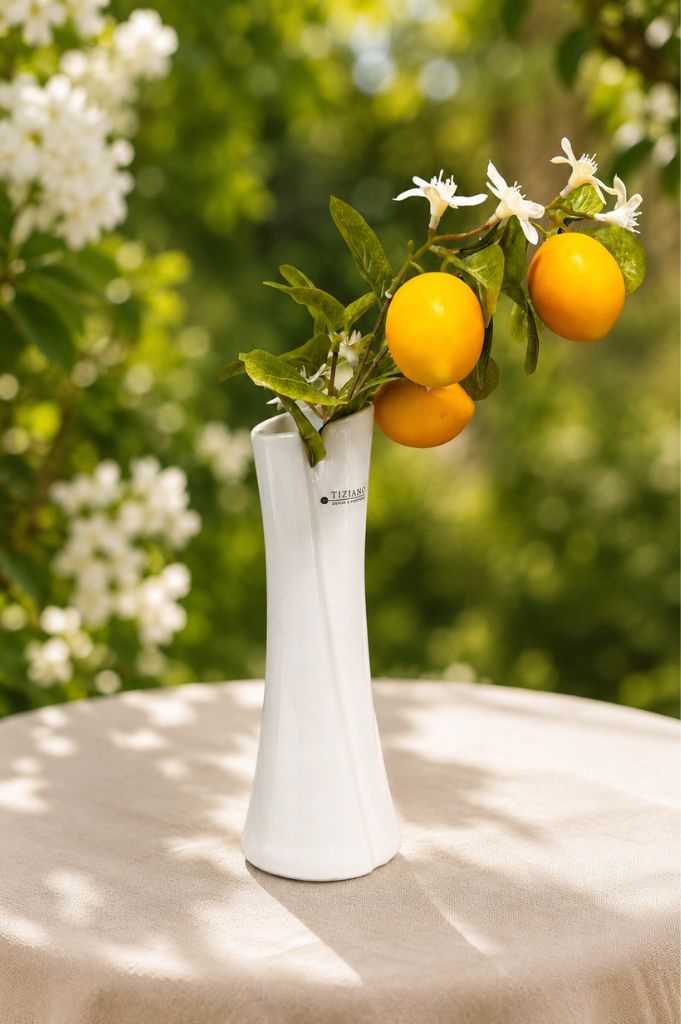 Vase Mondavio creme-weiß