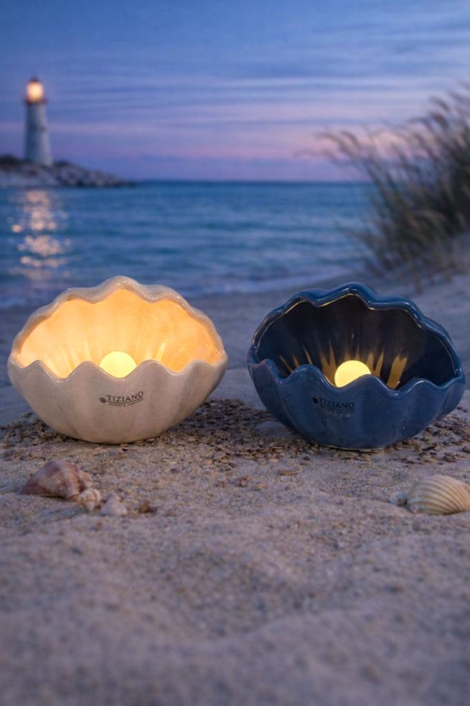 Muschel Salino LED farblich sortiert