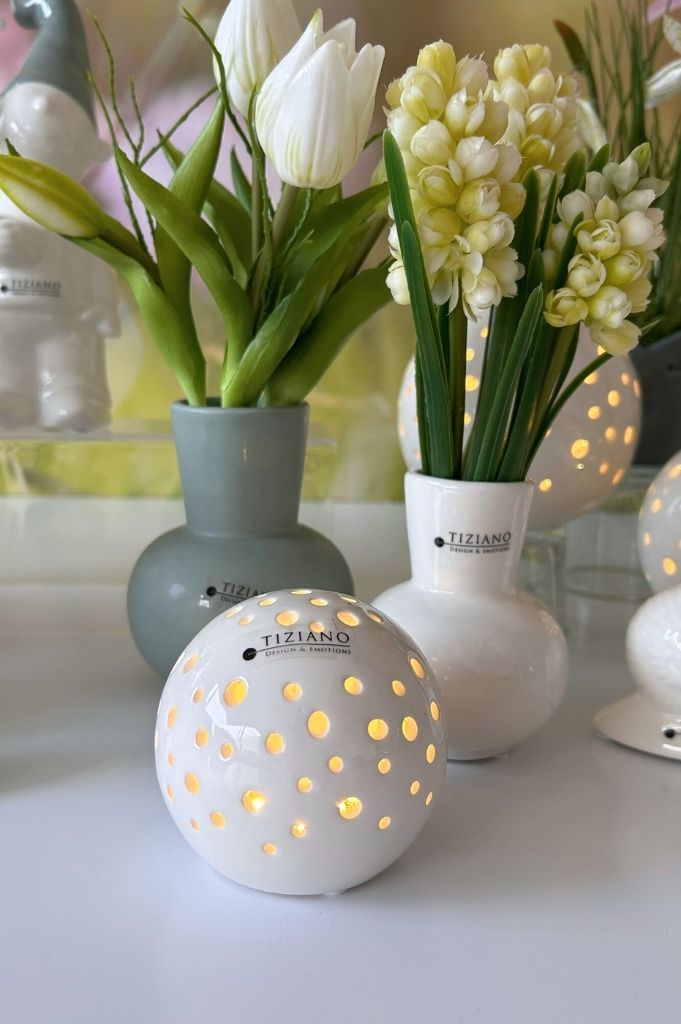 Lichtkugel Padova LED creme-weiß