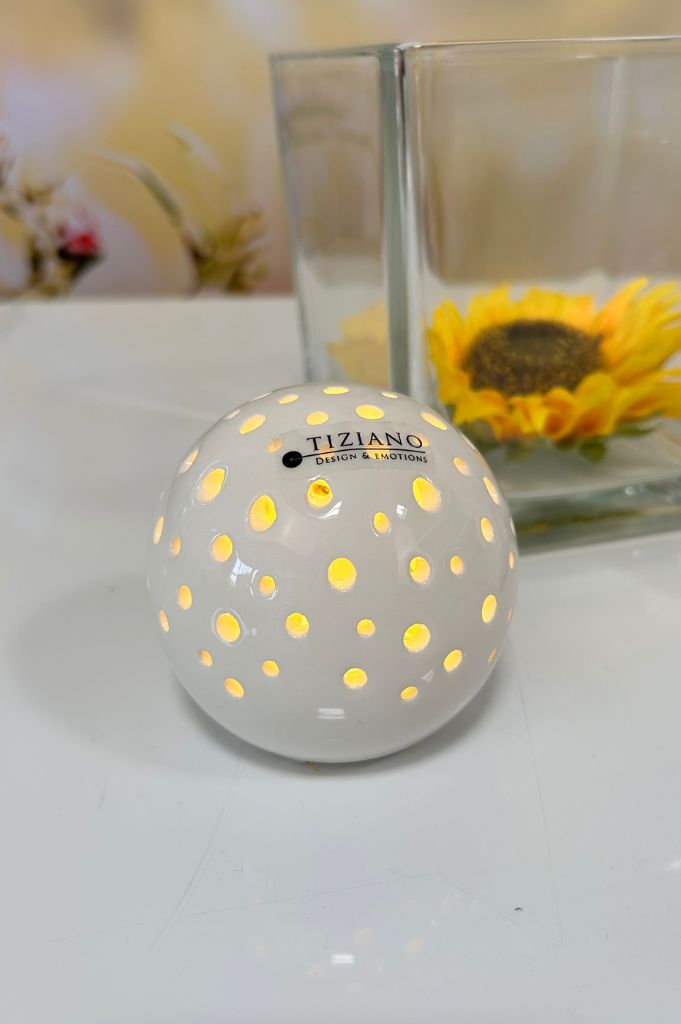Dekoset Glas Alone mit Lichtkugel Padova + Maus Topo