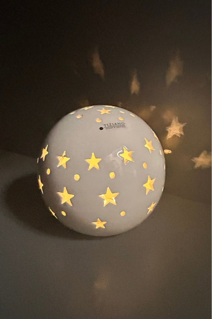 Lichtkugel Padova LED m. Stern creme-weiß