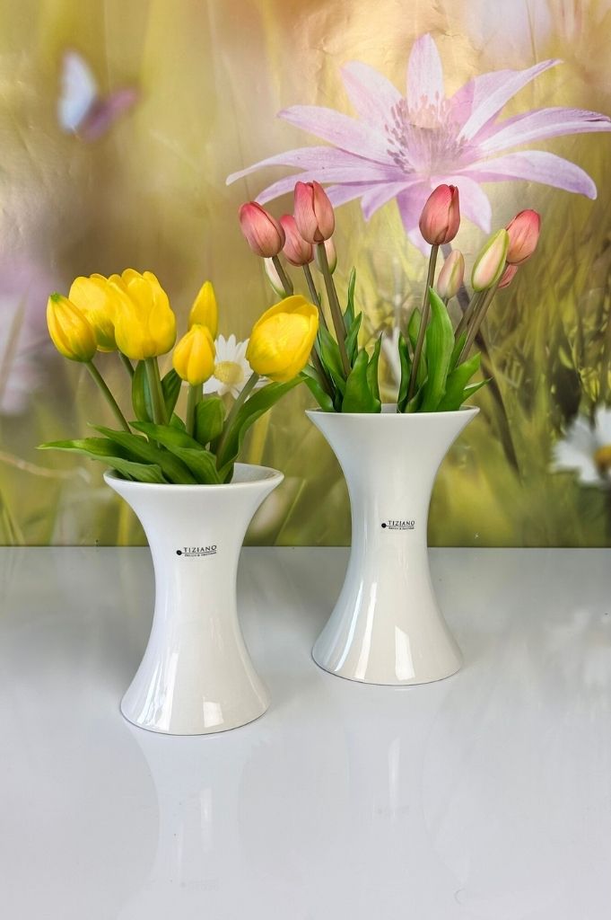 Vase Perdosa creme-weiß