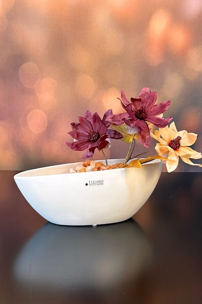 Schale Riva schräg creme-weiß