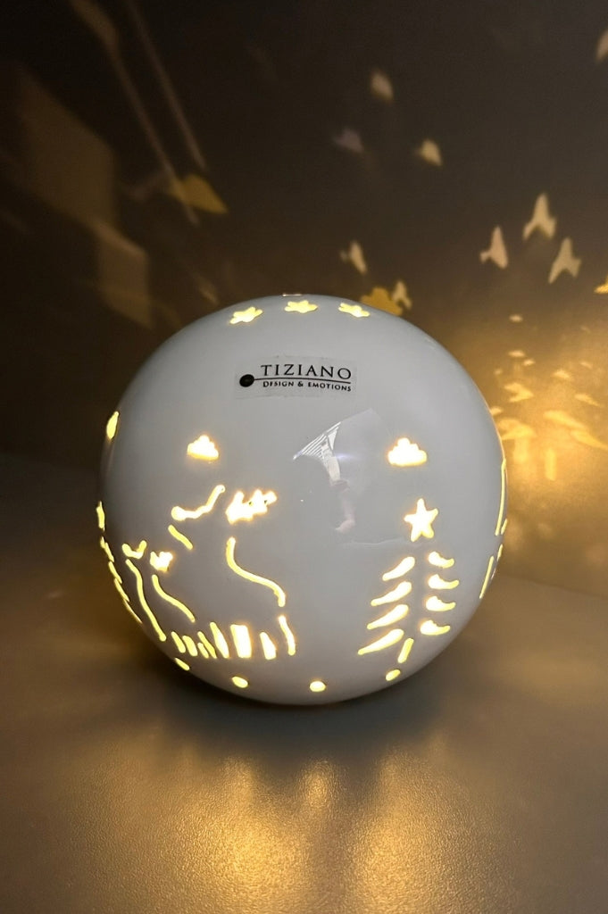Deko Lichtkugel Rivello LED Schneelandschaft