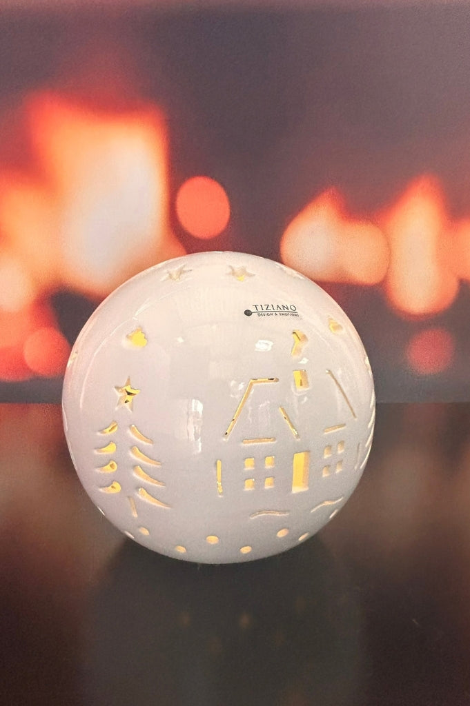 Deko Lichtkugel Rivello LED Landschaft creme-weiß