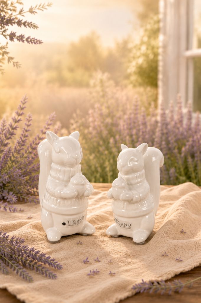Eichhörnchen Robert mit Pullover creme-weiß