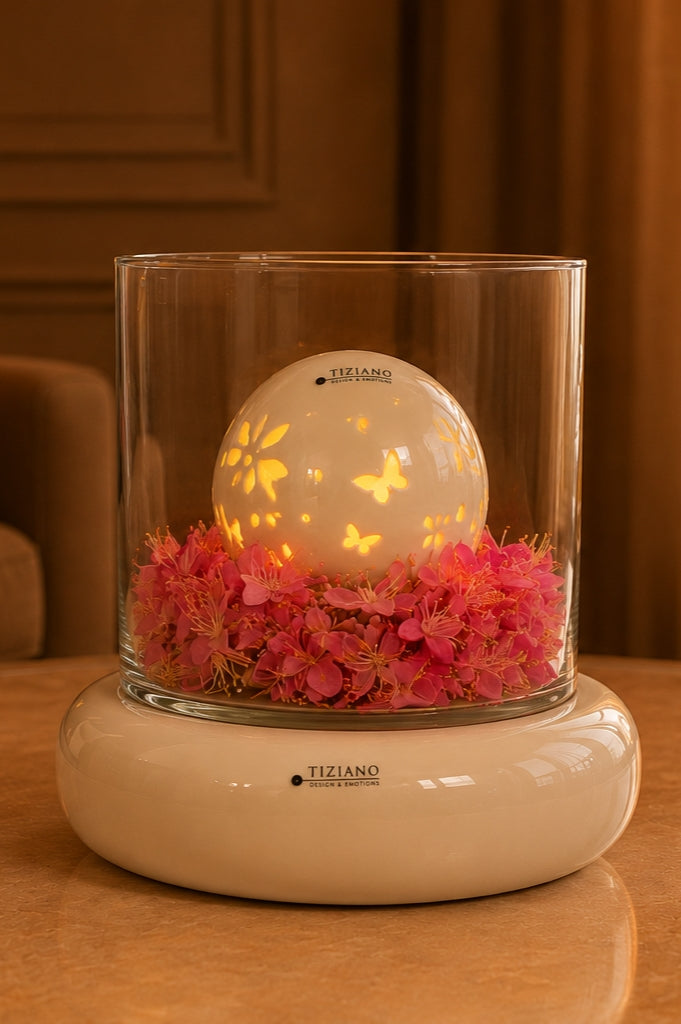 Windlicht Romani XL weiß creme