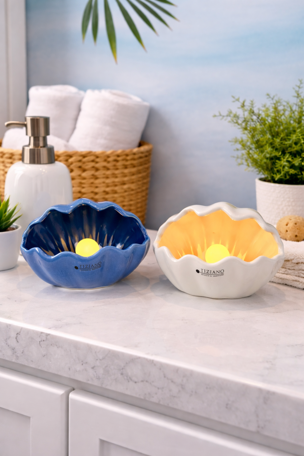 Muschel Salino LED farblich sortiert