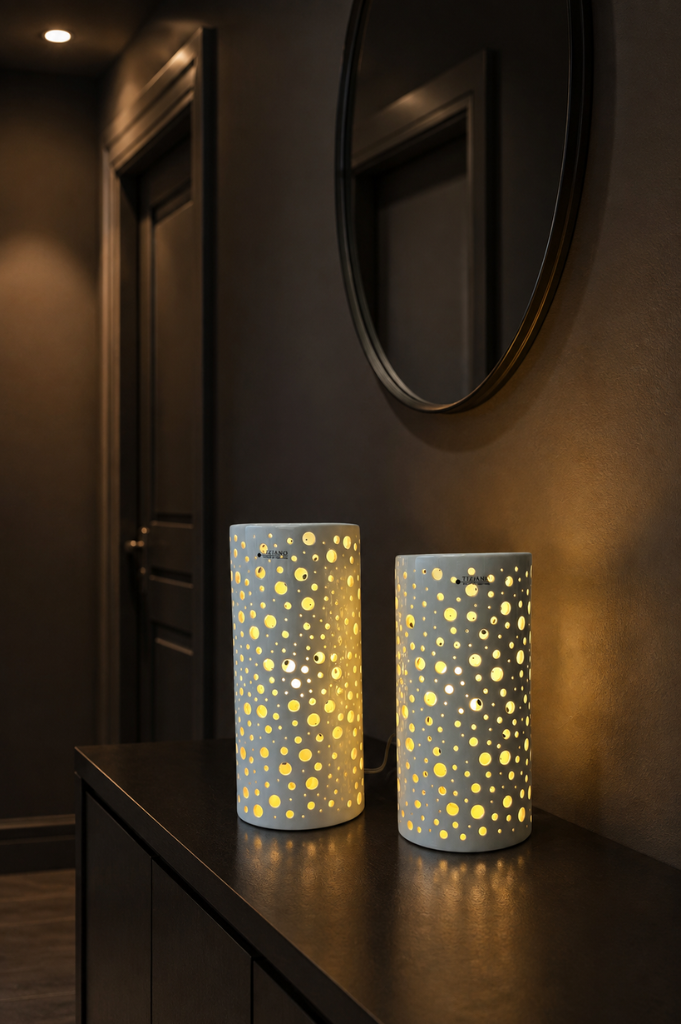 Lampe Salvati weiß-creme