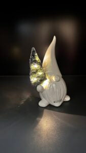 Deko Santa Stefano mit Baum LED creme-weiß