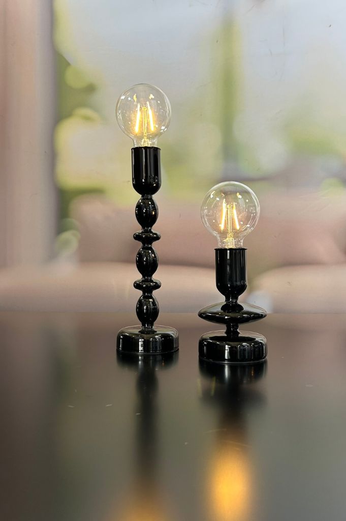 Dekolicht Savazza LED 23,5cm Glas schwarz