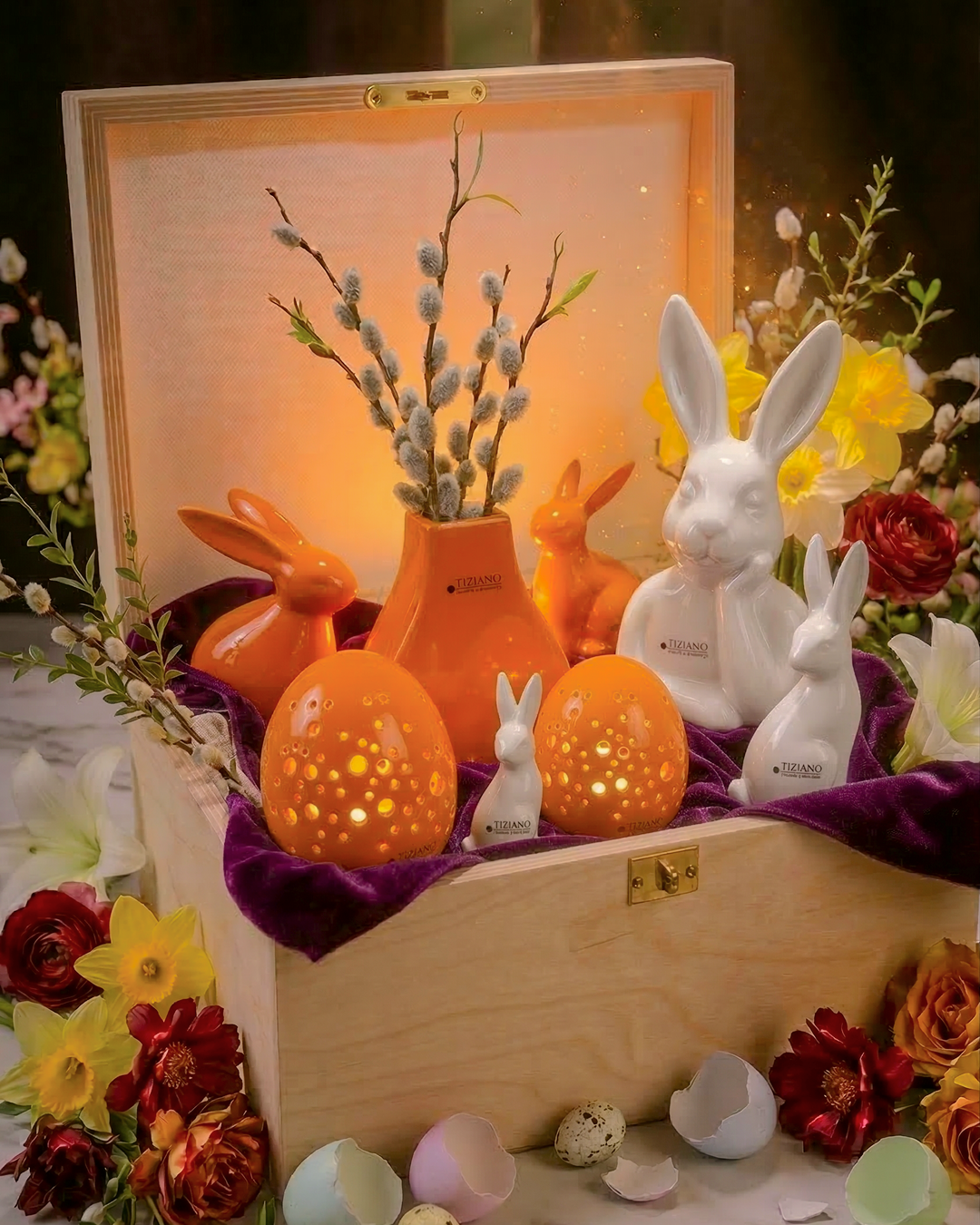 Schatzkiste Ostern creme-orange