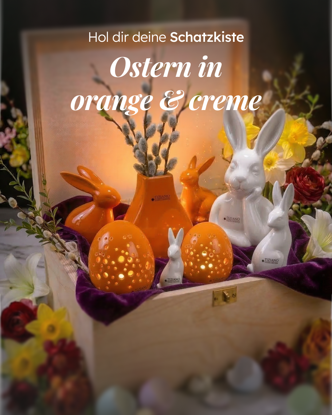 Schatzkiste Ostern creme-orange