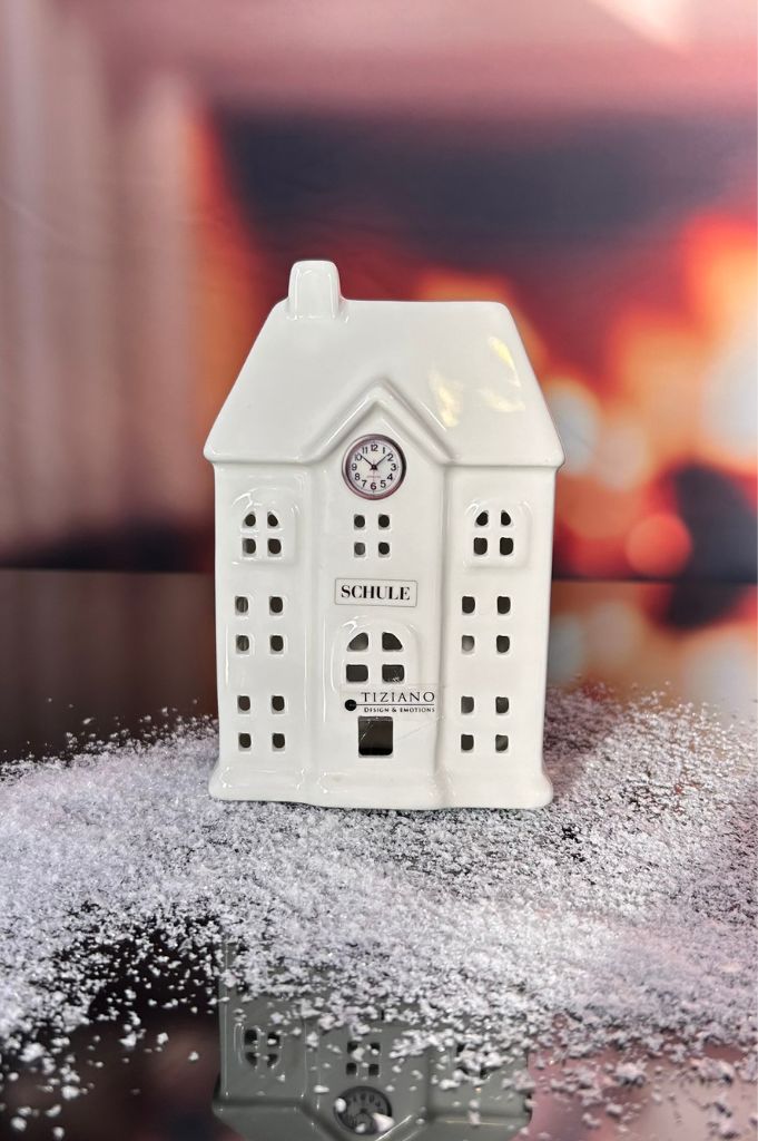 D11 Deko Schule Calaone 17cm creme-weiß