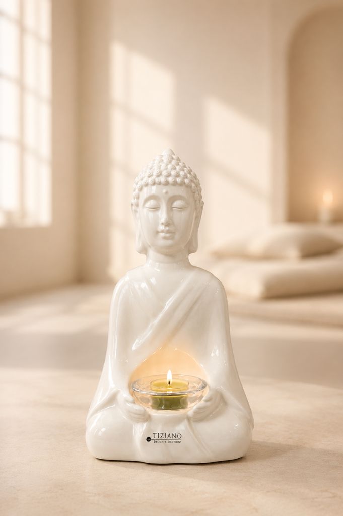 Deko Shiva 31 creme-weiß mit Trixy Glas klar