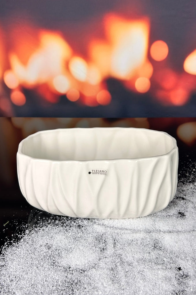 Jardiniere Siena creme-weiß