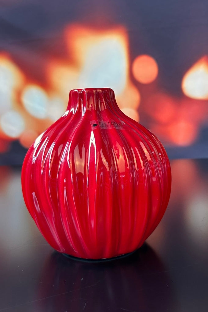 Vase Siena bauchig rot