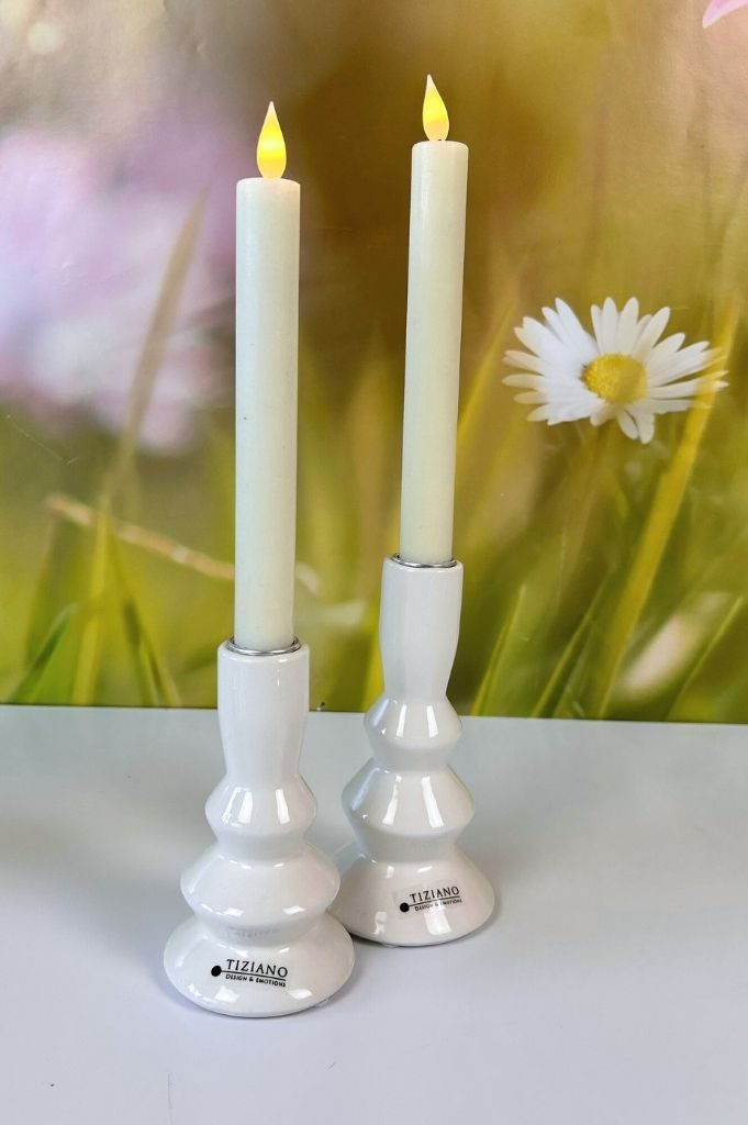 Kerzenhalter Silandro creme-weiß
