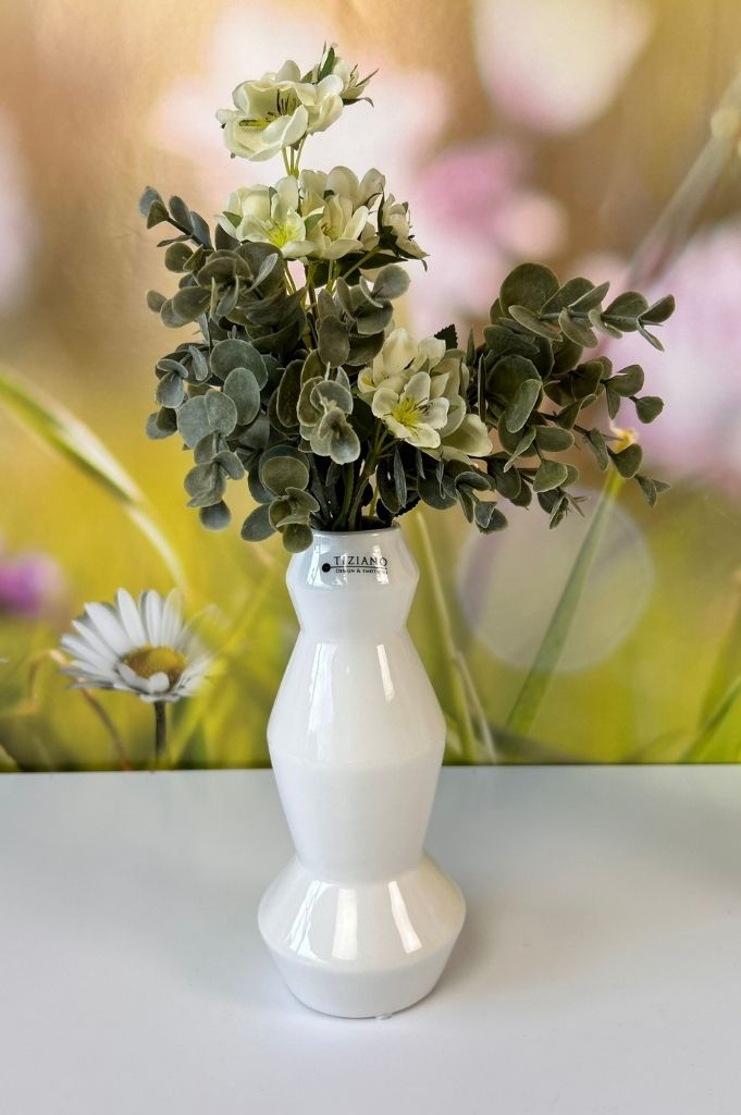 Vase Silandro creme-weiß