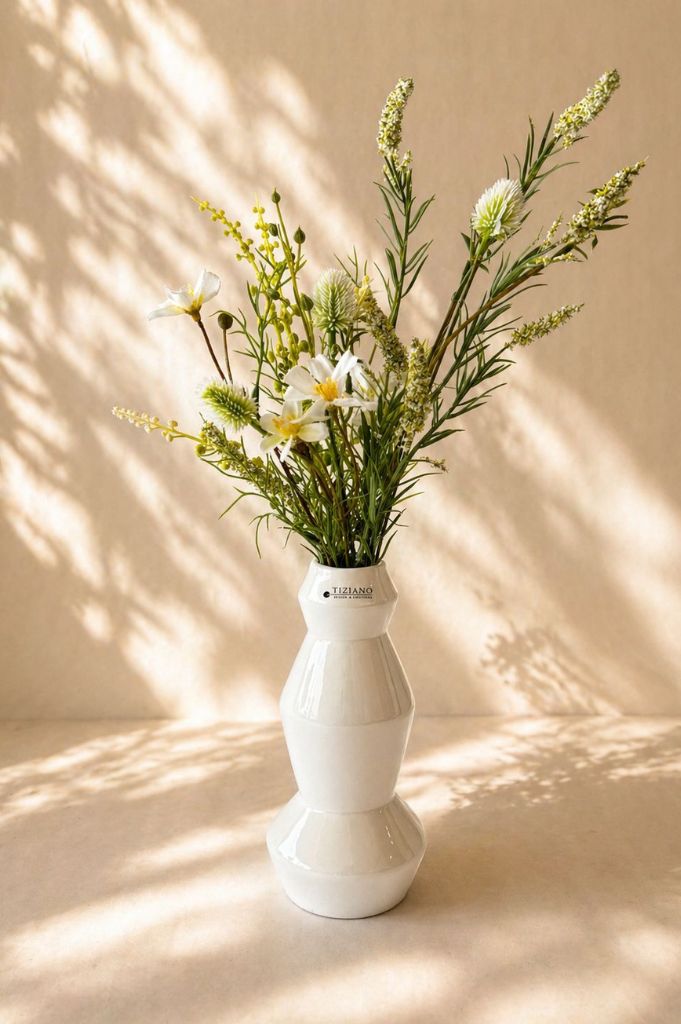 Vase Silandro creme-weiß