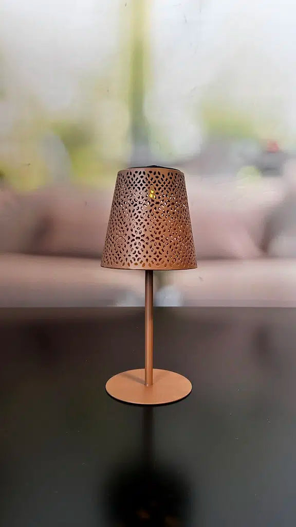 Solarlampe orange-braun 20cm mit Touchfunktion