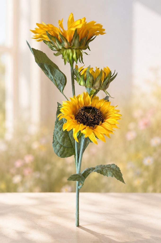 Deko Sonnenblume lang gelb