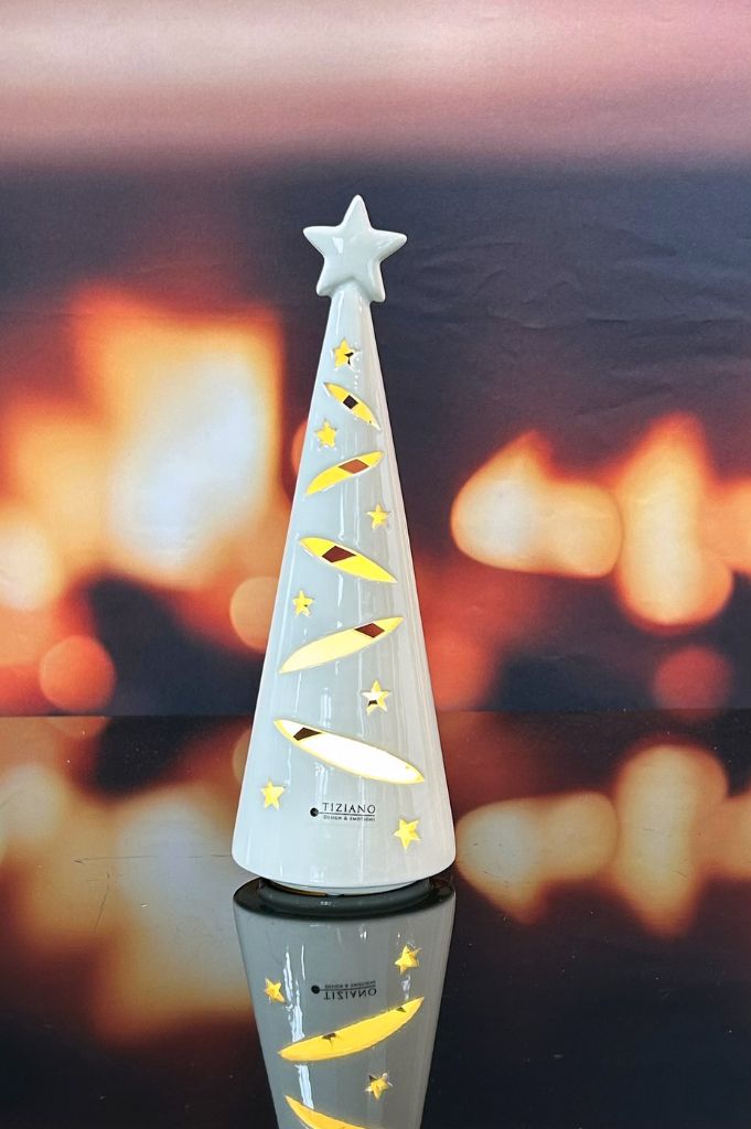 Deko Weihnachtsbaum LED Starlight creme-weiß