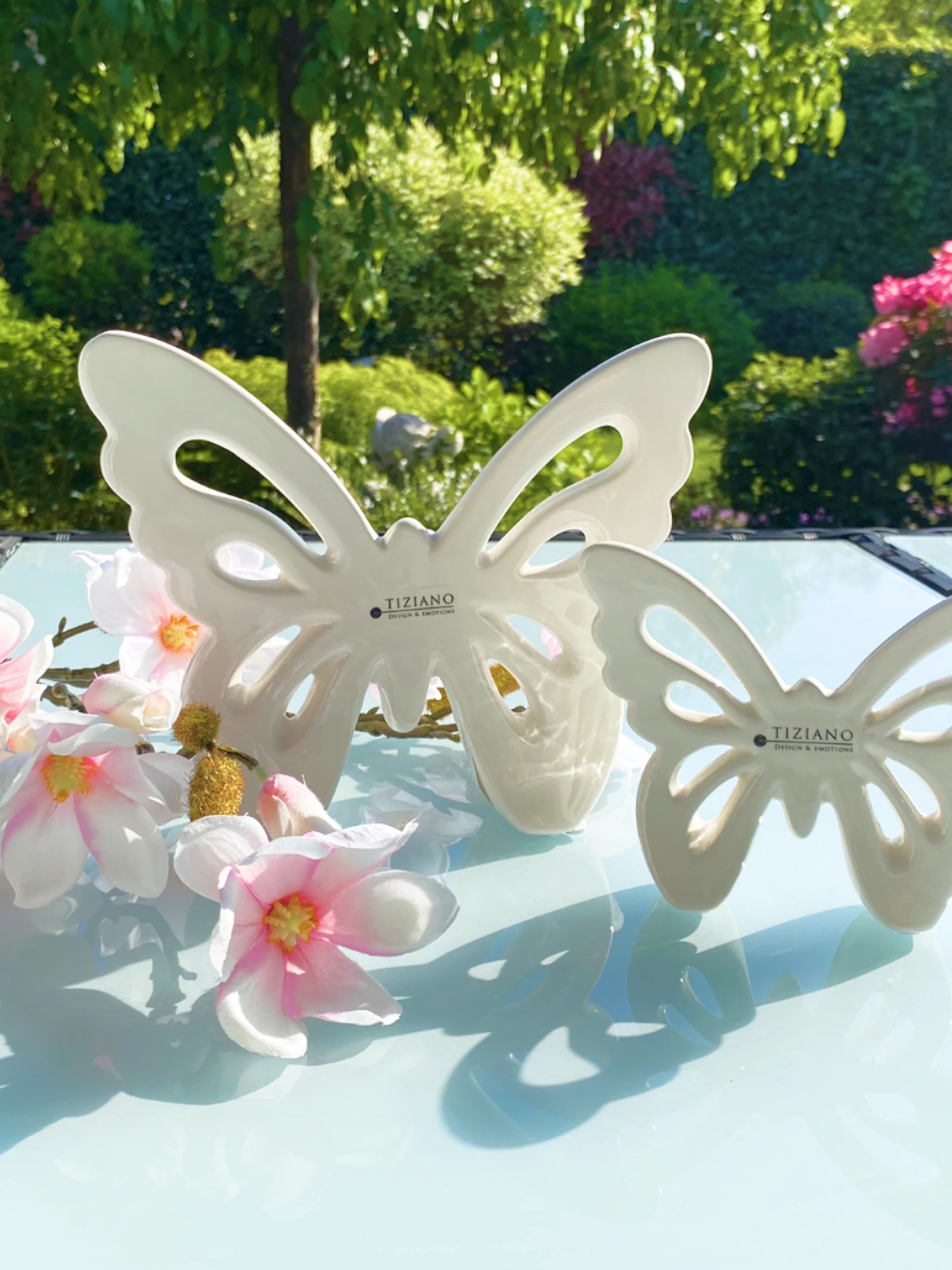 Deko Schmetterling Zelda creme-weiß